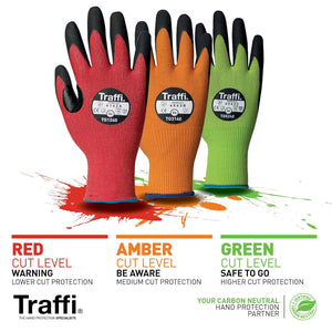 Traffi PU Dipped Gloves | Sizes 6 to 11 - 1 Pack (1 Pair)